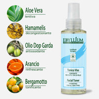 Thumbnail for Tonico viso idratante olio dop garda aloe hamamelis spray edyllium